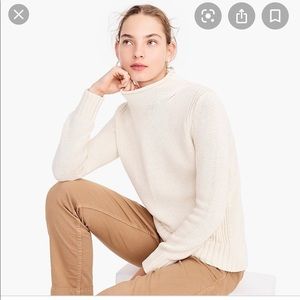 Ivory roll neck J Crew sweater